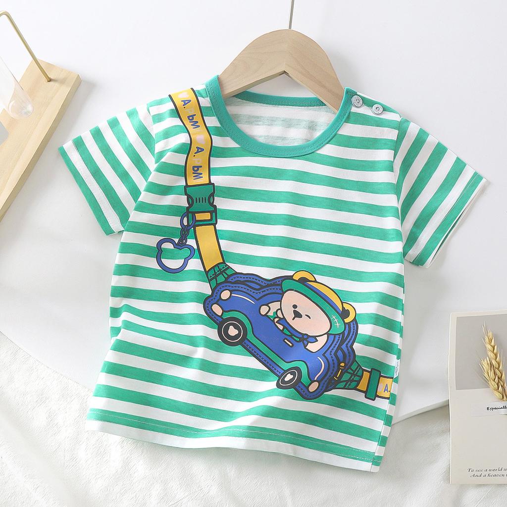 Children's Cotton Short Sleeve Summer Boy's T-shirt Cartoon Short Sleeve Top for Girls