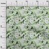 oneOone Cotton Flex Green Fabric Watercolor Floral Craft Projects Decor Fabric Printed By The Yard 40 Inch