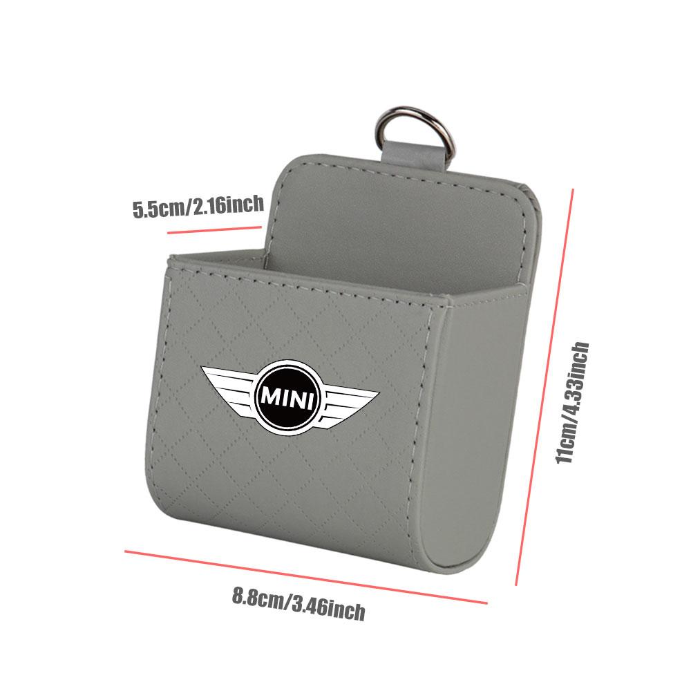 Car Logo Air Outlet Storage Box Case Organizer Auto Interior Accessories For MINI Cooper JCW WORKS R55 R56 F55 F56 R57 R58 R59 qclyn77
