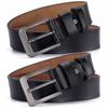Men's Retro Pin Buckle Leather Belt - Genuine Cowhide, Plus Size