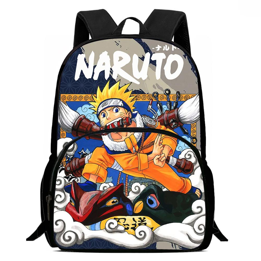 Рюкзак-мочила для детей из аниме NARUTO, с регулируемым плечевым ремнем и передним карманом, легкий и прочный, для мальчиков и девочек в возрасте 5-10 лет