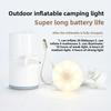 Electric Camping Light Air Pump USB Type-C Rechargeable Changeable Color Outdoor LED Inflatable Pump Tent Air Mattress Vacuum