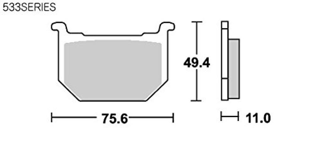 KITACO SBS тормозная колодка 533HF керамическая GSX250E GN400E GSX750E GSX1100S Katana /L 777-0533000