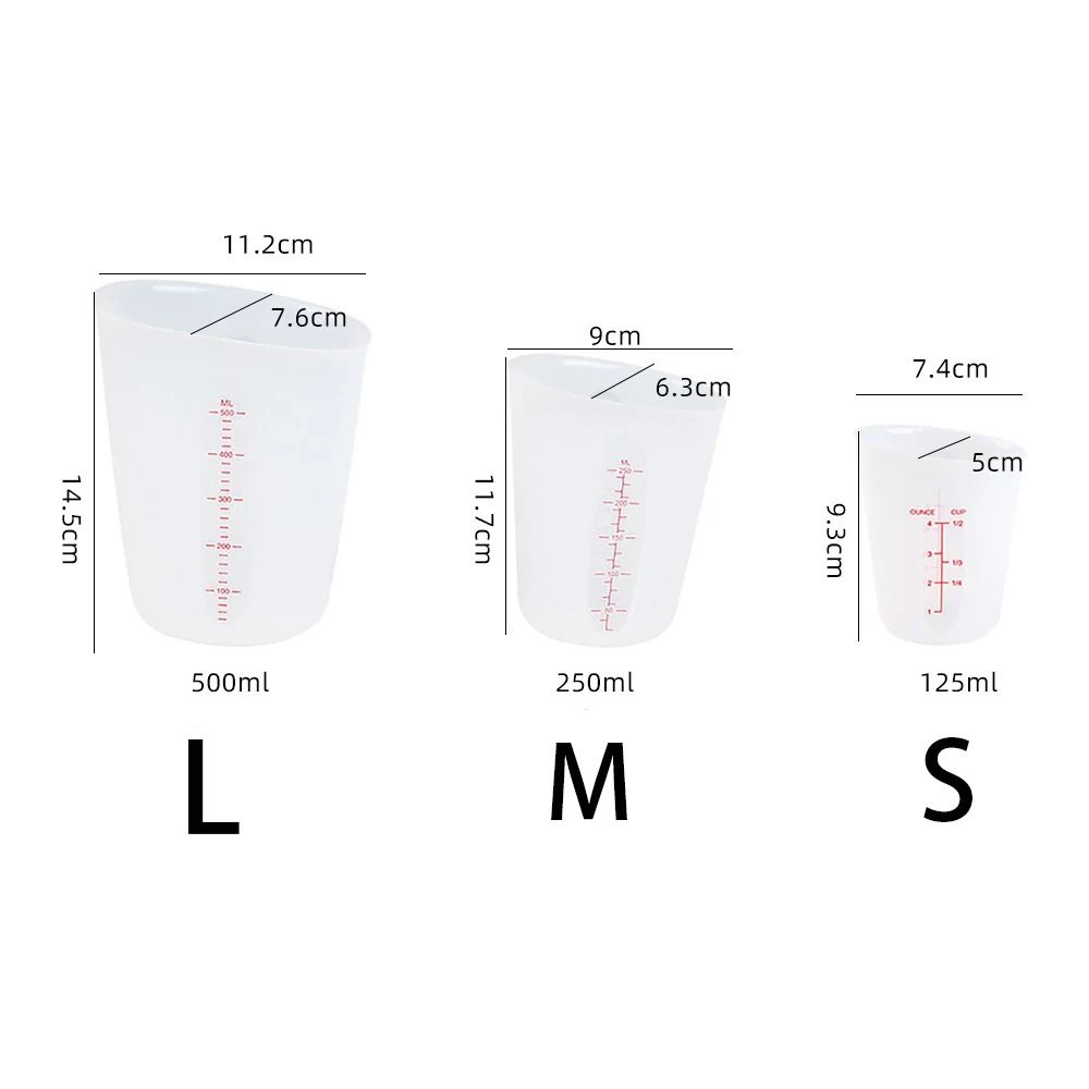 Scale Graduated Cup Silicone Milk Cup Mixing Cup Tools Measuring Cup  Jewelry Making