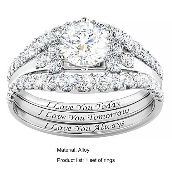 1 комплект женских колец с гальваническим покрытием, сверкающие нежные женские кольца на палец для вечеринки