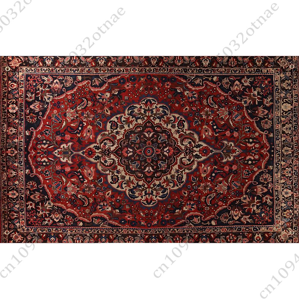 Персидский Ковер Цветочный Узор Флаг Гобелен Забавный Баннер Для Комнаты в Общежитии Спальни Садовой Гостиной Настенное Искусство Декор Вечеринки