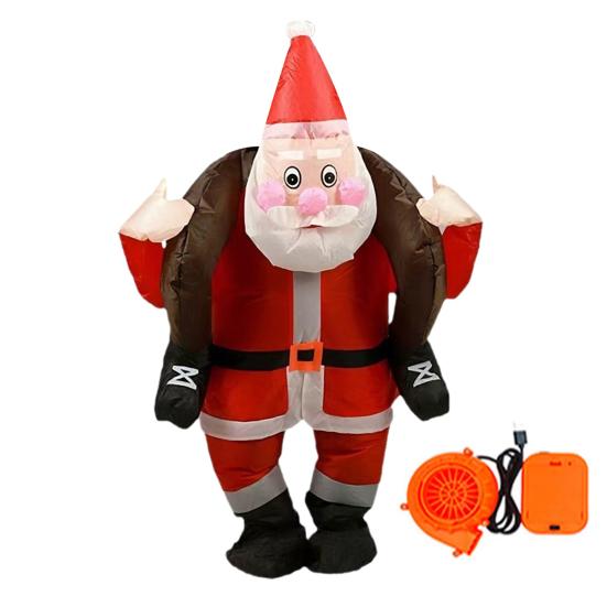 Рождественский надувной костюм для взрослых, надувной костюм Санта-Клауса с нагнетателем, ролевая игра, рождественский реквизит для мужчин и женщин