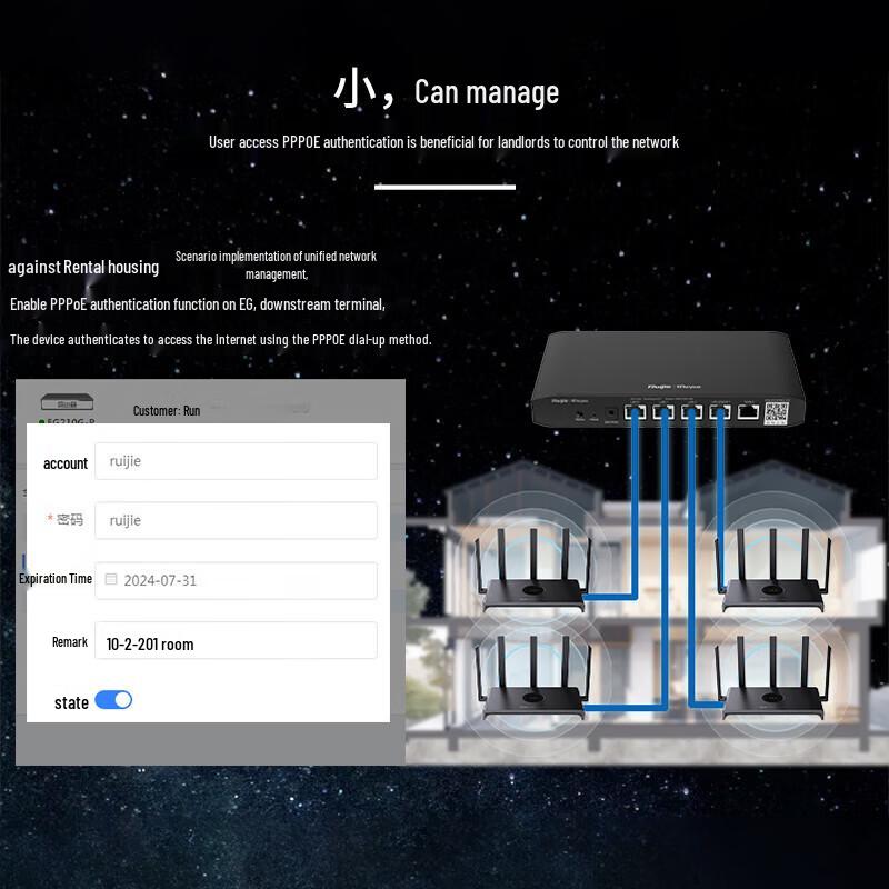 Ruijie RG-EG105G V2 5-портовый гигабитный шлюз-маршрутизатор для предприятий