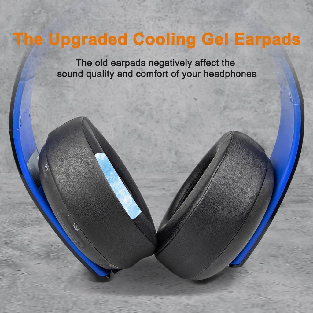 SOULWIT Cooling Gel Pad Ear Pad Replacement Compatible with Sony Gold Wireless Playstation PS4 Gaming Headset 2014 Edition Model Head Pad Cooling Pad