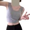 Women Tank Tops O-neck Sleeveless Slim Fit Undershirt Solid Color Camisole High Elastic Bottoming Tops