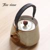 Japanese Crude Pottery Beam Pot Creative Small Ceramic Teapot Household Tea Making Single Pot Retro Nostalgic Kung Fu Tea Set