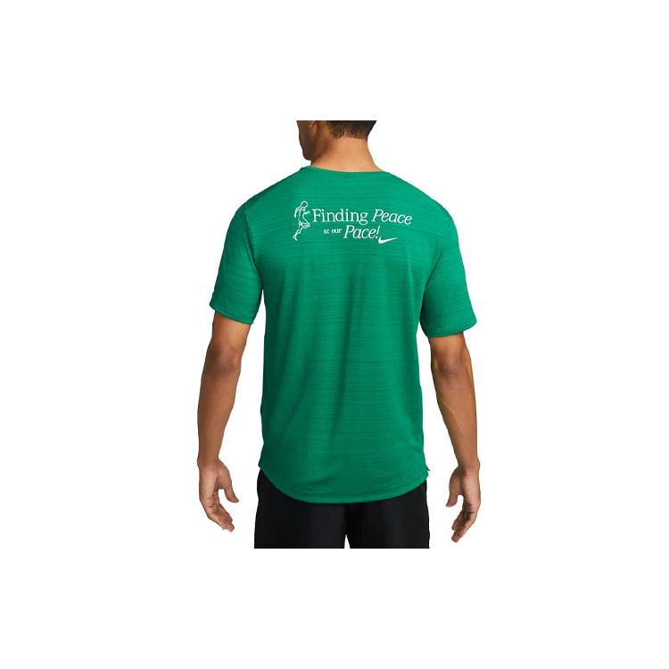 Nike T Shirts Men's Malachite Crew Neck Moderate Straight Fit FB9037-365
