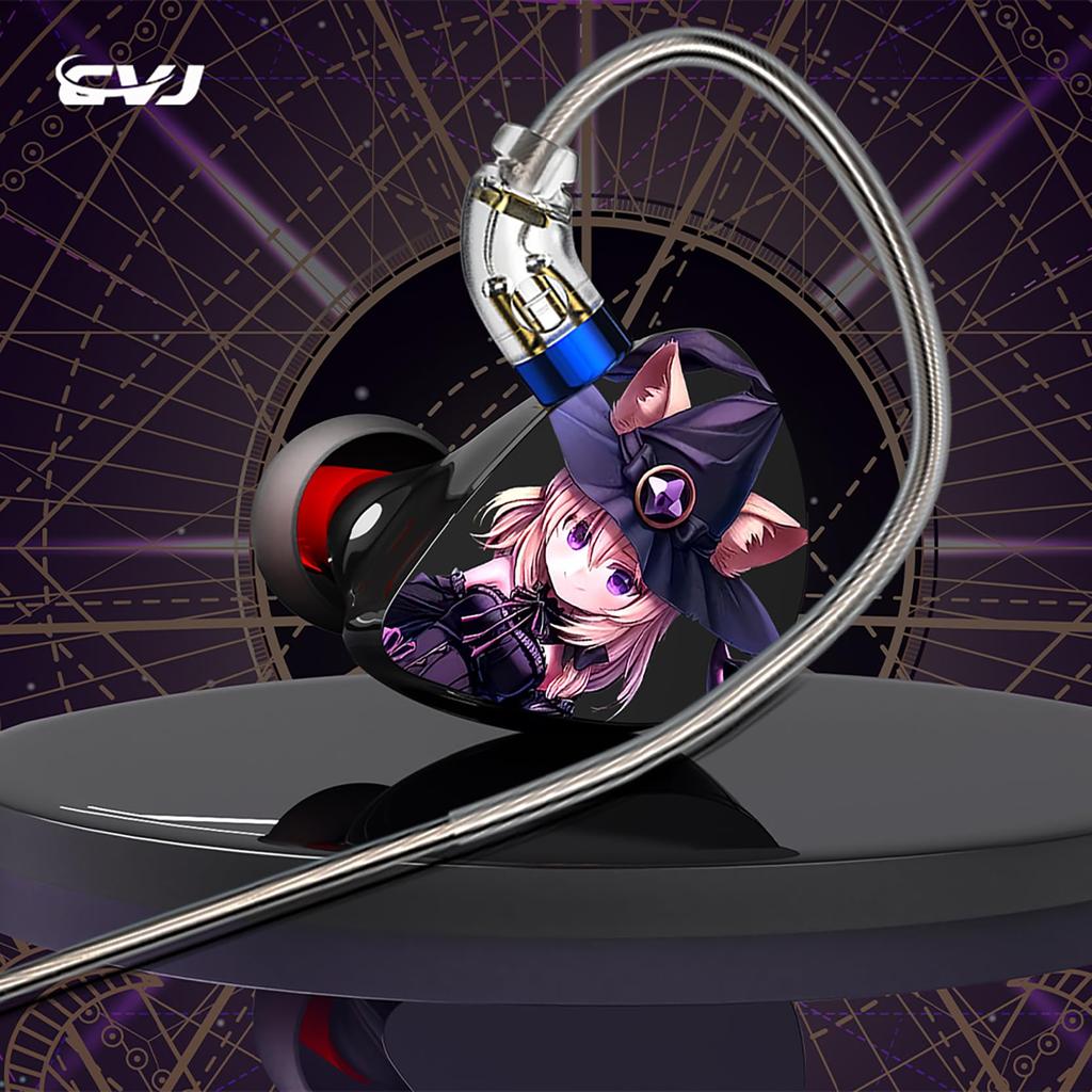 Linsoul CVJ Night Elf Гибридные динамические наушники с двойным динамическим драйвером 8 мм Недавно разработанный динамический драйвер с алмазной диафрагмой DLC Эргономичный дизайн