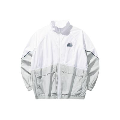 Повседневная куртка с цветными блоками, молнией и воротником-стойкой, с принтом букв, мужская куртка 152538602-1