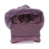 Winter Ladies Hat with Scarf Knitted Thick Plush-lined Windproof Pom-pom Hat Full Protecting Cycling Outdoor Cap Elastic Headwear