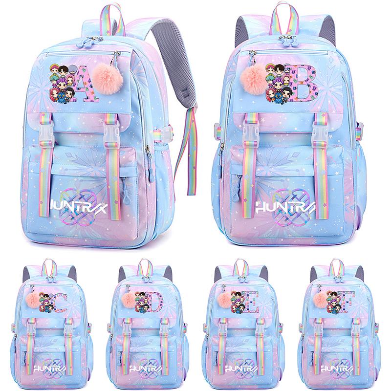 Cute K-Pop Demon Hunters Printed Large Capacity Waterproof Backpack Teenger Student Girl Boy Schoolbag Bookbag Women Large Capacity Travel Bag