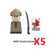 MOC Военная советская американская фигурка солдата, конструктор, кавалерист, пилот, ковбой, детектив, оружие: меч, плащ, детская игрушка, подарок K148