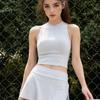 Womens Tennis Outfit Set With Built-in Bra Top High-Waisted Skort Sport Activity