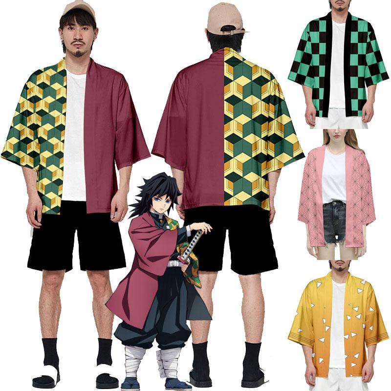 Истребитель демонов Аниме Kimetsu No Yaiba Камадо Нэдзуко Косплей Свободное пальто хаори Топы