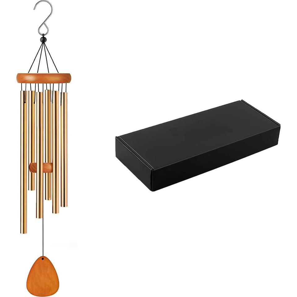 New Metal Windchime Aluminum Windbell Wind Chimes 6 Rods Chimes Home Decoration Craft Outdoor Garden Patio Notes Zen Meditation