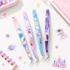 Stainless Steel False Eyelash Tweezers Anti-static Lashes Extension Tweezer  Extensions Grafting