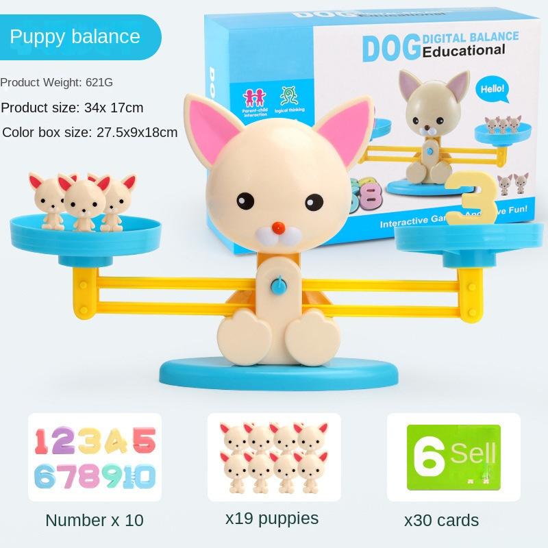 Игрушка с математическими весами Монтессори, обучающая игрушка для счета и расчета с весами и аксессуарами, игрушка для детей с навыками баланса мультяшной лягушки