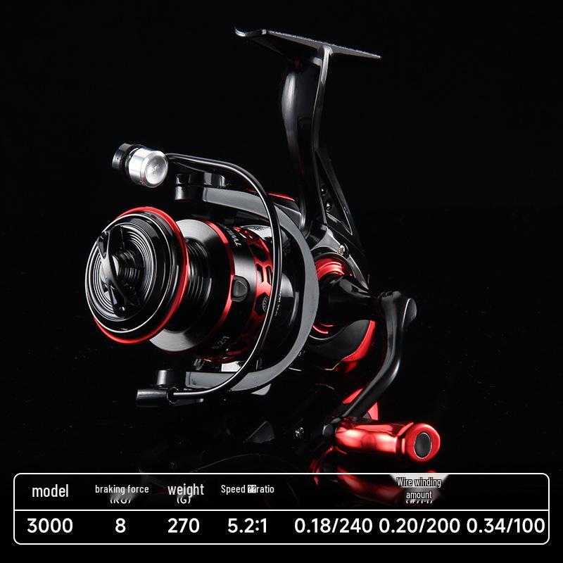 Катушка спиннинговая Haotun Zero-Gap с двойной рукояткой: 5,2:1 Дальний заброс, Ловля кальмара и микрообъектов.