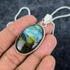 Labradorite Gemstone Handmade 925 Sterling Silver Jewelry Pendant 2.05" M-2848