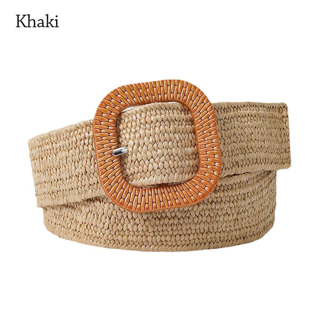 Fashion Bohemian Summer Waistband Straw Woven Belt Braided Belts Waist Belt