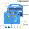 For Samsung Galaxy Tab A11+/A9+ Kickstand Case Cartoon Design Anti-Drop EVA+PC Tablet Cover with Strap for Kids