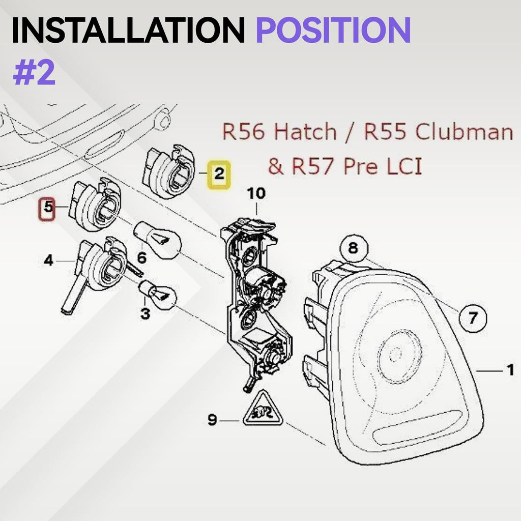 For BMW Mini COOPER R56 R57 R58 R59 R61 Car Rear Tail Light Stop Brake Bulb Socket Holder 63212756177 2756177 Auto Accessories