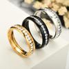 Curved Zirconium Stainless Steel Non-fading Ring for Men and Women Wedding Banquet Accessories