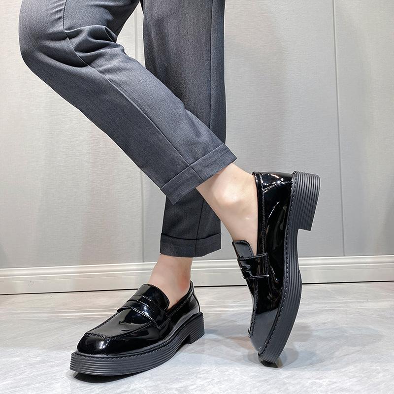 Мужские мокасины в британском стиле, новые, в стиле колледжа, ретро, с одной педалью, ленивые, маленькие кожаные туфли 2017-T