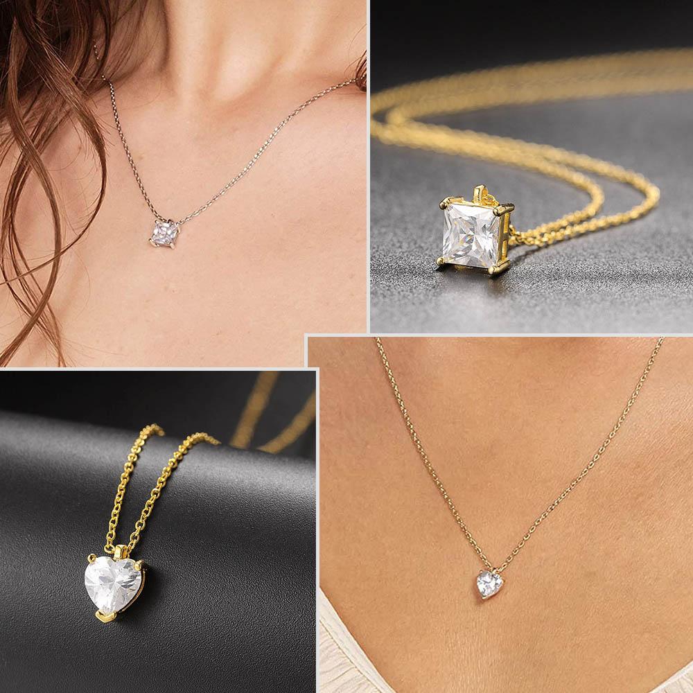 Waterdrop Crystal Pendant Necklace For Women Korean Fashion Gold Geometric Diamond Choker Chain On Neck Accessories Jewelry N511
