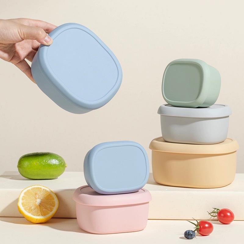 Силиконовая Микроволновая Ланч-Бокс Bento Пищевого Качества - Термостойкий и Сохраняющий Свежесть