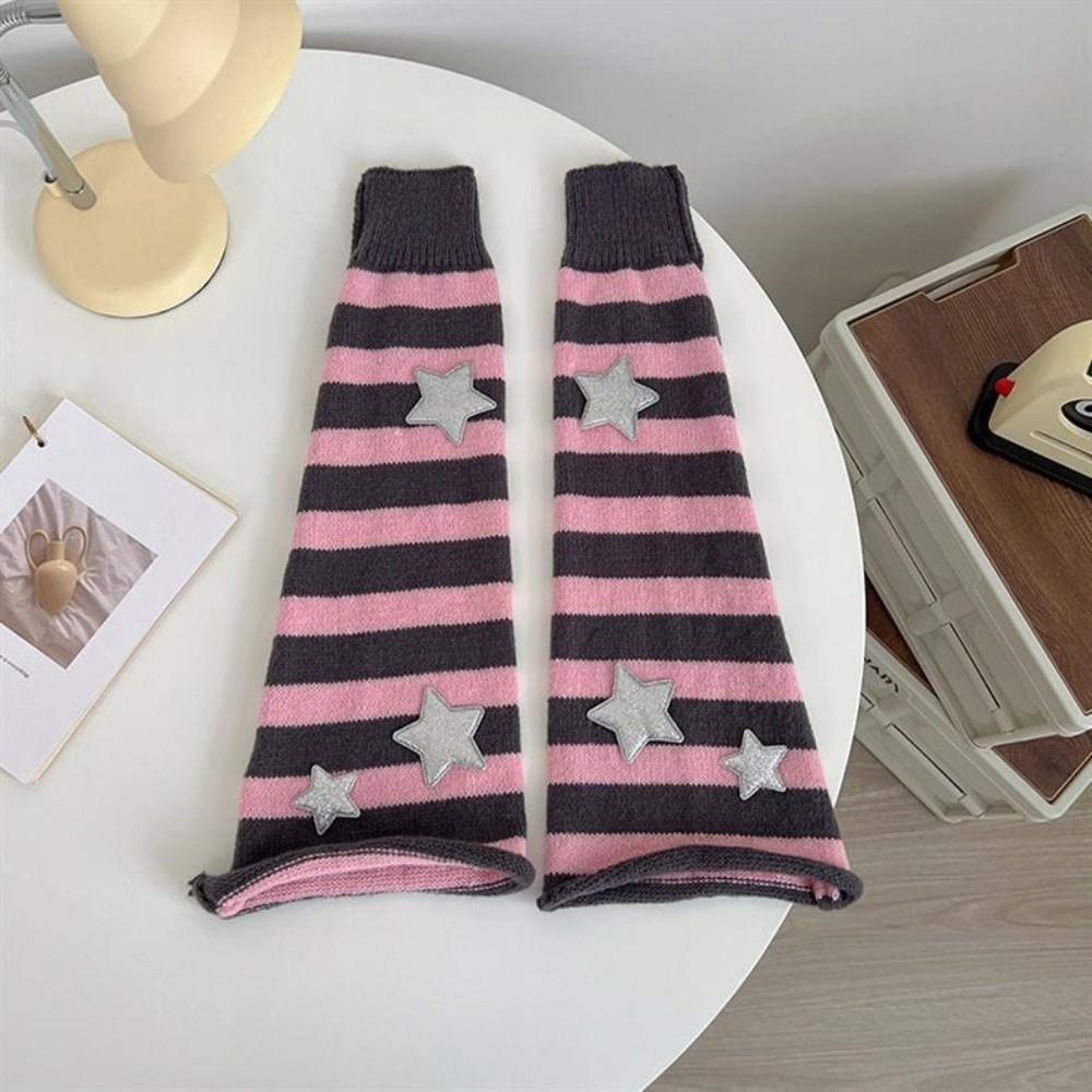 Y2K Thigh High Socks Knitted Boot Socks Harajuku Style Leg Covers Autumn Winter