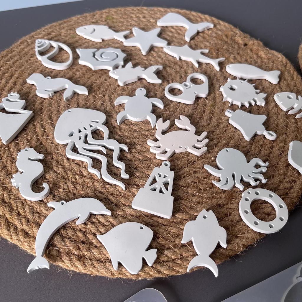 Подвеска в виде ракушки-дельфина, украшение из эпоксидной смолы, силиконовая форма в виде морского животного-дельфина, серьги, гипсовые формы