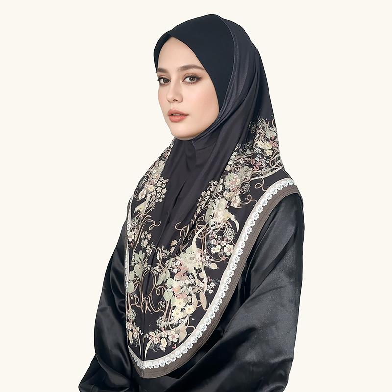 1 шт. Машинная стирка Застежка-кнопка Традиционная исламская одежда Элегантный хиджаб Великолепный мусульманский головной платок Идеальный подарок Многоцветный