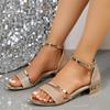 Fashion Summer Women's High Heels Fashion Womens Shoes Open Toe Buckle Party Shoes Elegant Luxury Women Sandals Sexy Sandalias De Mujer