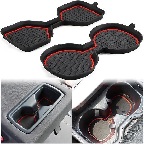 Вставки в подстаканник Auovo 3D, подставки, совместимые с аксессуарами Toyota RAV4 2024, 2023, 2022, 2021, 2020, 2019, силиконовый коврик для чашки, украшение интерьера
