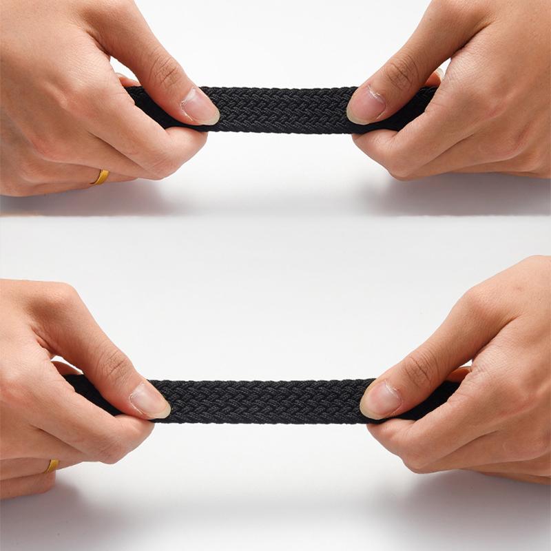 Эластичный нейлоновый унисекс повседневный вязаный ремень для джинсов с пряжкой-пином, плетеный холщовый эластичный расширяемый стрейч-пояс для женщин и мужчин