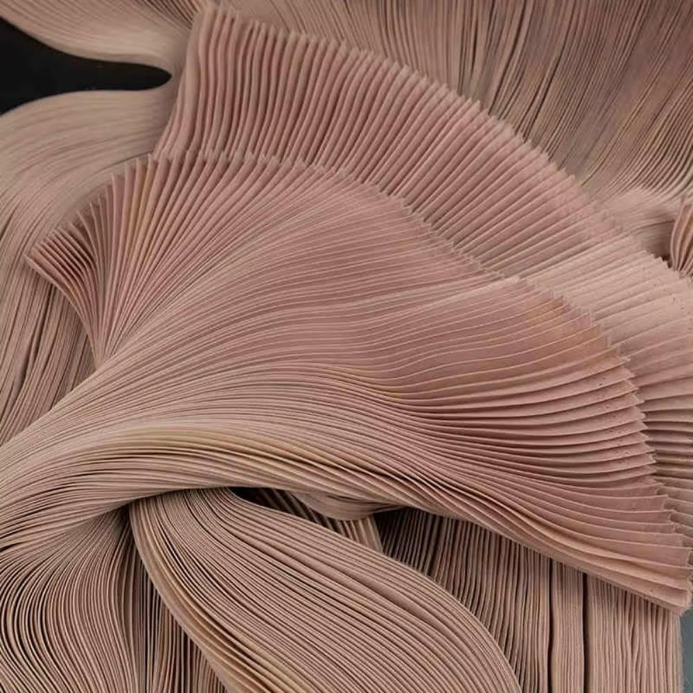 Ткань плиссе из органзы шириной 142 см, с мелкой складкой, для рукоделия, жесткий материал, сценическое украшение