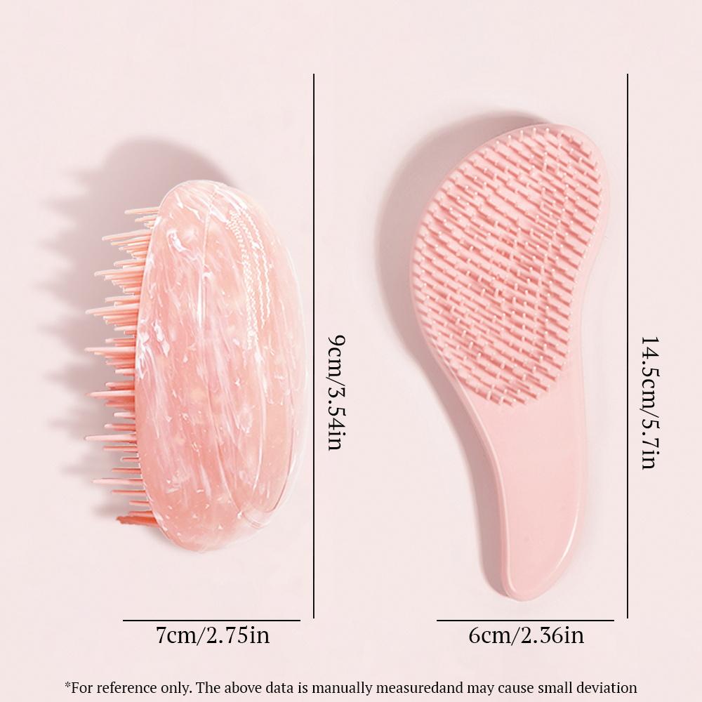 Mini Tangle Hair Brush Marble Shaped Egg Comb Scalp Massage Combs Salon Anti-tangle Anti-static Combs Hairdressing Styling Tools