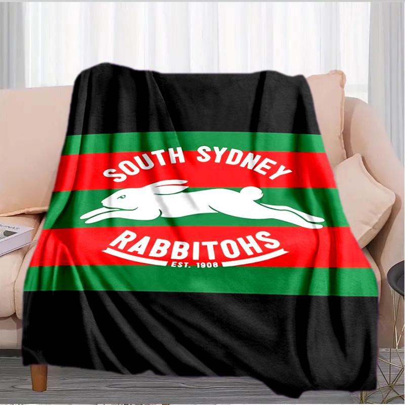 Nrl Rabbit Logo Design Blanket Suitable for Sofas, Beds, Offices, And Camping - Perfect Gift for Halloween Christmas