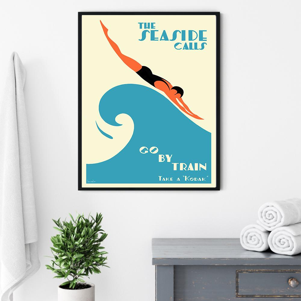 Приморские звонки принт австралийский винтажный туристический постер Герта Селлхейма деко 1930 настенная живопись на холсте картины домашний декор