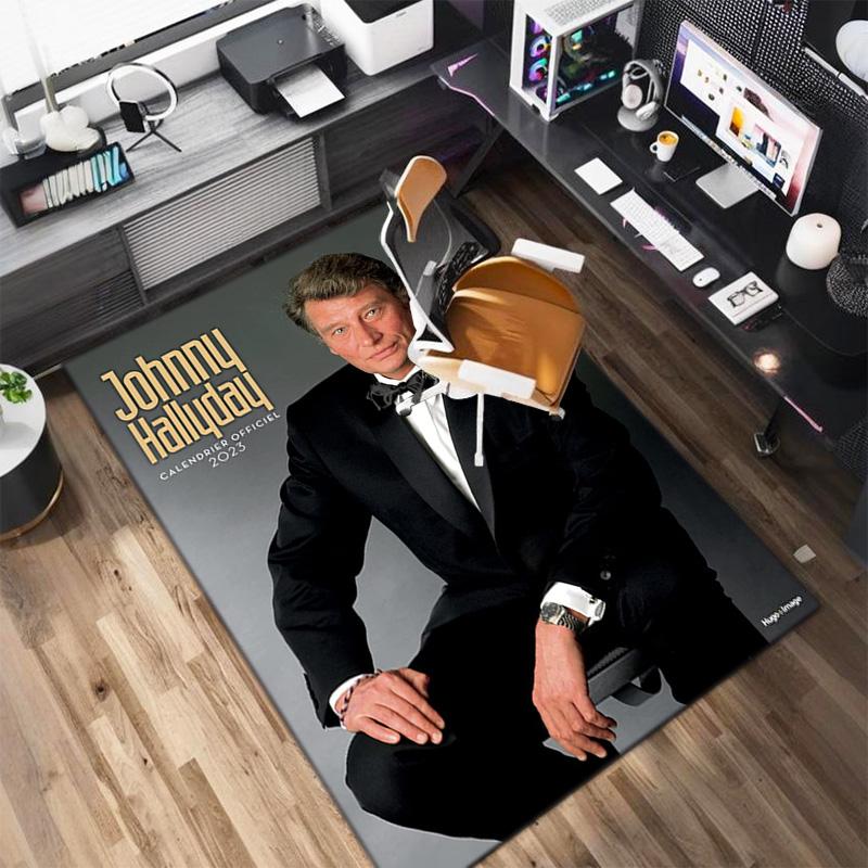 French legendary rock singer and actor Johnny Hallyday carpet is suitable for living room and bedroom doormats office balcony decorative carpet V14