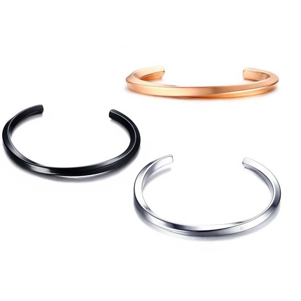 Design Titanium Gifts For Women Men Stainless Steel Bracelets Open Cuff Bangle Bangles Jewelry
