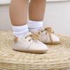 Newborn Baby Boy High Grade Leopard PU Lace-up Non-slip Soft Sole Toddler Frist Waliking Shoes