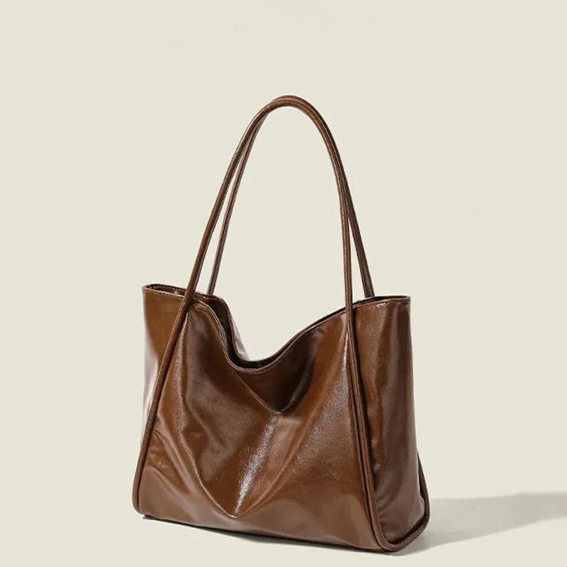 Новая мягкая кожаная сумка-тоут большой емкости с нишевым дизайном для ручного использования, женская сумка через плечо для поездок на работу и обратно