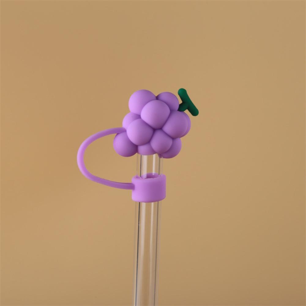 Cartoon Cute Drinking Straw Dust Cap 3D Straw Tips Cover New Silicone Straw Plug Bottle